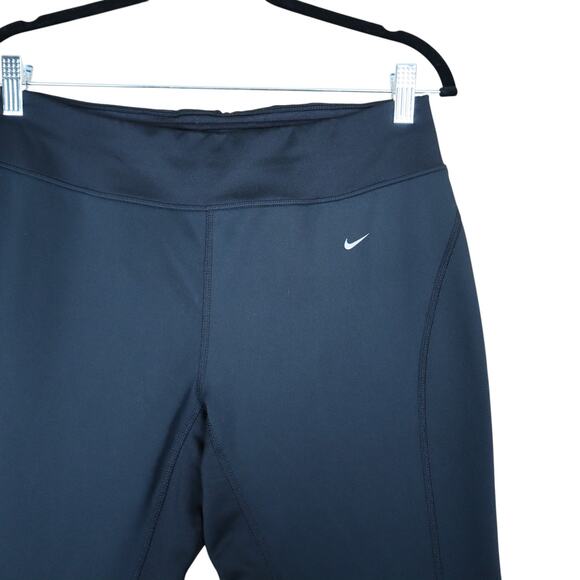 Nike Womens Boot Cut Sweatpants Size Medium Black Soccer Pants Zipper Hem - Picture 2 of 11